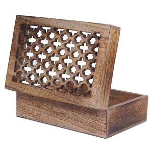 Caja de almacenamiento ovalada de madera con tapa de piedra verde, organizador decorativo, contenedor, soporte de recuerdo de joyería, caja de almacenamiento multiusos - Product Image 3