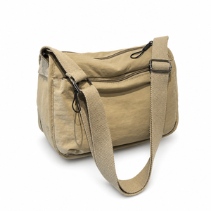 Nylon <b>Messenger</b> <b>Bag</b> Casual Solid Colour <b>Crossbody</b> Shoulder <b>Bag</b> Unisex with Wide Strap - Product Image 1