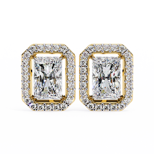 Diseñador de lujo Mujer Diamante Pendientes Whigold Square Stud Joyería nupcial - Product Image 2