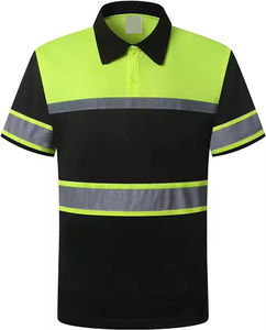 Vente en gros de meilleurs polos de sécurité réfléchissants pour travaux de construction pour vêtements de travail pour hommes polos réfléchissants pour hommes - Product Image 2