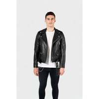 Veste en cuir véritable noire élégante pour homme Chris-2020, coupe parfaite, fermeture éclair YKK, doublure 100% acétate, poches intérieures SVELG