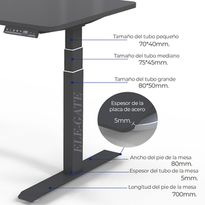 Scrivania Elettrica Regolabile Programmabile in Metallo - Product Image 5