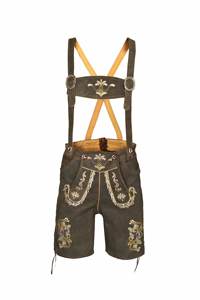 Pantalones cortos de cuero de ante bávaro para hombre, cintura alta, estilo Sexy sólido, Oktoberfest, alemán, transpirable - Product Image 3