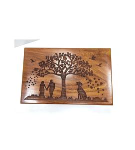 Urnes décoratives Urne en bois Boîte de rangement pour cendres Mouvement amoureux Grande urne Crémation personnalisée pour cendres Fabriquée à la main en palissandre - Product Image 1