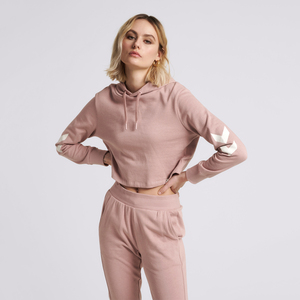 เสื้อครอปแบบซับลิเมชันของผู้หญิงเสื้อมีฮู้ดวัสดุเนื้อนุ่มสไตล์ยอดนิยม - Product Image 1