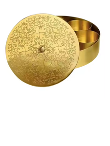 Antique mạ vàng 7 container gia vị hộp thủ công phụ kiện nhà bếp với Brass muỗng 100 ml Công suất Herb & gia vị công cụ - Product Image 4