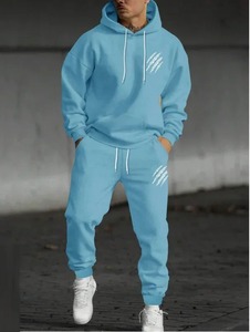 Ensembles de survêtement pour hommes, sweat à capuche et pantalon pour femmes, couleur unie, pull à capuche + pantalon, ensembles de vêtements de sport décontractés pour hommes - Product Image 4