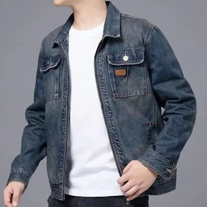 2026 nueva primavera otoño chaqueta vaquera abrigo hombres Casual botón bolsillo Cool Denim venta al por mayor personalizado hombres Slim Fit Jean chaqueta nueva - Product Image 2