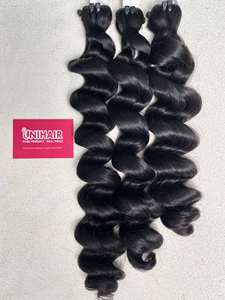 Extensiones de Cabello Virgen Vietnamita al por Mayor, Paquetes de Cabello Ondulado Camboyano Sin Procesar, Paquetes de Cabello con Cutícula Alineada - Product Image 3