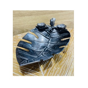 Bol à feuilles en aluminium Bol à salade plaqué or pour hôtels, maison et cuisine Bol à vaisselle décoratif en métal pour collations et biscuits - Product Image 3