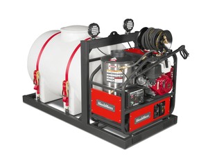 Hidrolavadora Industrial de Agua Caliente con Motor de Arranque Eléctrico, Montada sobre Plataforma, con Tanque de 245 Galones, Equipo de Limpieza en Venta - Product Image 1