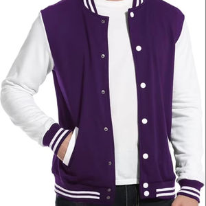 Veste de sport d'hiver pour homme, coupe ajustée, en coton, style varsity, avec logo sur le devant, imperméable, réversible - Product Image 1