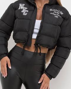 Women's <b>Crop</b> Top <b>Puffer</b> <b>Jacket</b> Embroidered Customizable Cold Weather Ready On-Trend Design Full Personalization Options Cotton - Product Image 6