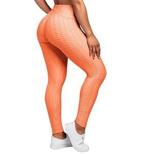 Mallas de gimnasio de tiro alto para mujer, cómodas, sin costuras para entrenamiento de verano, Yoga, costuras duraderas con patrón sólido de talla grande - Product Image 5