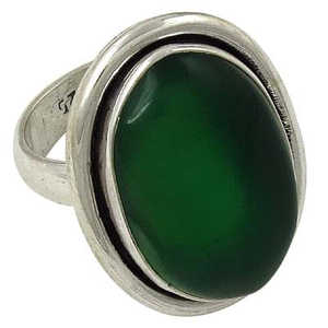 Anillo de Plata 925 con Ónix Verde para Mujer, Elegante Accesorio de Joyería - Product Image 2