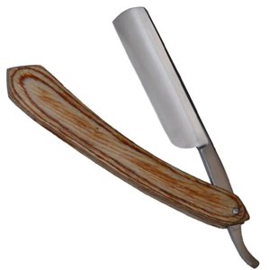 Tijeras de salón de barbero desechables de primera calidad, cuchilla de corte recto de acero inoxidable con mango de madera para afeitar y cortar el pelo - Product Image 6