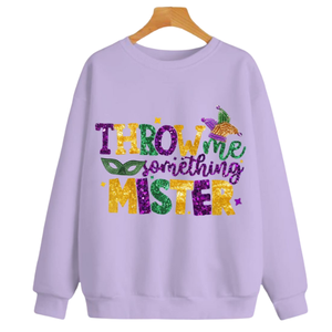 Sudaderas especiales de Mardi Gras de EE. UU. 2025 con diseños personalizados, sudadera de trabajo con lentejuelas para mujer, perfecta para el evento de Mardi Gras - Product Image 4