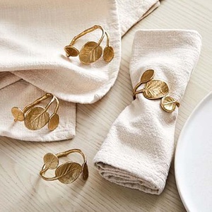 Royal look Stainless steel rose gold napkin <b>ring</b> with geometrical design high quality napkin <b>ring</b> for restaurant wedding home - Product Image 6