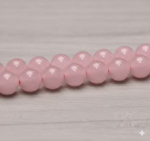 Cuentas Redondas de Cuarzo Rosa de 8mm, Color Rosa Bebé, para Fabricación de Joyería, Pulseras, Collares y Pendientes, Venta al Por Mayor - Product Image 2