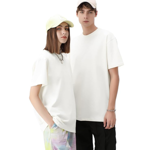 Premium 100% algodón de gran tamaño Heavyweight Camiseta de manga corta patrón sólido en Bangladesh para impresiones personalizadas o clásico liso - Product Image 2