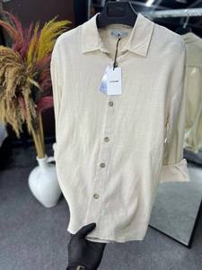 เสื้อเชิ้ตผ้าลินินลายทางสำหรับผู้ชาย, เสื้อเดินชายหาดแขนยาวลำลองระบายอากาศน้ำหนักเบาสำหรับฤดูร้อน - Product Image 5