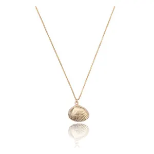 Silver Cubic Zirconia Pendant Shell Fashion Women Necklace Valentine's Day Gift