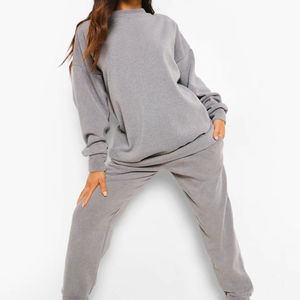 Ensembles tendance pour femmes, survêtements personnalisés avec logo, jogging décontracté, survêtements d'hiver à col rond, respirants, pour femmes - Product Image 1