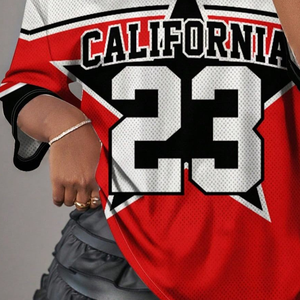 2025 nouveau t-shirt sexy à col en v pour femmes | T-shirt surdimensionné à manches courtes à impression numérique | Streetwear mode pour femmes coupe ample haut personnalisé - Product Image 6