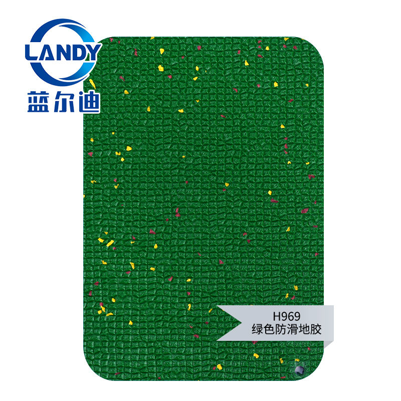 Green PVC non-slip floor