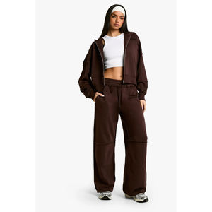 Lo último en entrenamiento físico de gimnasio para mujer, conjunto de dos piezas, chándal, traje de jogging con diseño de color personalizado para damas activas - Product Image 5