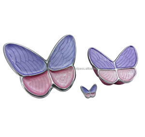 METAL CRAFTS BUTTERFLY DESIGN KEEPSAKE CREMATION <b>URNS</b> <b>LARGE</b> MEDIUM & SMALL to KEEP HUMAN ASHES ALUMINIUM PET <b>URNS</b> - Product Image 4