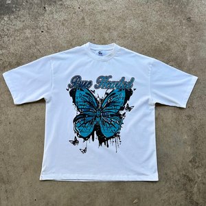 เสื้อยืดแฟชั่นกลางแจ้งลายพิมพ์ใหม่ แขนสั้น ทรงหลวม สวมใส่สบาย ไซส์ใหญ่ ผ้าฝ้าย 100% ระบายอากาศได้ดี ผ้าถัก - Product Image 4