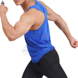 Vente chaude Personnalisé Couleur Unie Tricoté Casual Hommes Gym Débardeur À Séchage Rapide Respirant Coton/Fibre De Bambou - Product Image 4