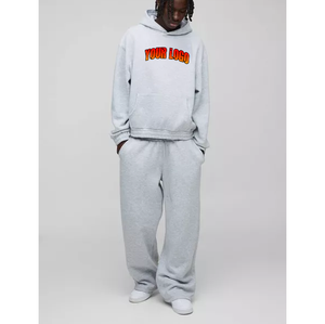 Pull-over à logo personnalisé pantalon de survêtement unisexe vierge et ensemble de survêtements à capuche jogging uni survêtements en éponge française pour hommes - Product Image 4