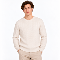 Pull 100% personnalisé en laine mérinos de haute qualité à col rond pour hommes