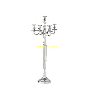 Candelabro de Metal de pie alto de 5 brazos de oro rosa, candelabro para boda, evento, banquete, fiesta, decoración, centro de mesa - Product Image 2