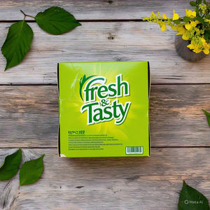 Boîtes de fast-food jetables en papier kraft imprimées sur mesure Emballage à emporter pliable écologique à usage unique avec logo pour salade au déjeuner - Product Image 6