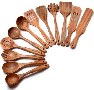 <b>Set</b> of Twelve High Quality <b>Wooden</b> Kitchenware <b>Spoon</b> Multipurpose <b>Wooden</b> Cookware & Serving <b>Spoon</b> Natural Wood 2024 Latest Design - Product Image 6