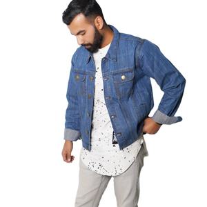 Chaqueta de Mezclilla con Capucha para Hombre, con Cuello Alto y Cierre de Cremallera, Diseñada para un Estilo Casual Versátil - Product Image 1