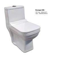 WC en céramique moderne Europa-105 à double chasse d'eau, deux pièces, économiseur d'eau, articles sanitaires