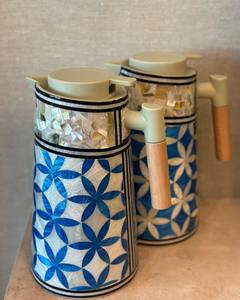 Théière de luxe de style arabe en nacre, élégante avec incrustations de coquillages, écologique et compatible lave-vaisselle pour le service de thé, café et eau - Product Image 4