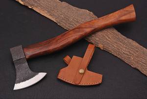 Hache de travail du bois de qualité industrielle en acier à haute teneur en carbone avec étui en cuir, hache personnalisée OEM - Product Image 6