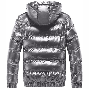 Veste matelassée grise pliable pour homme - Chaude pour l'hiver, imperméable, veste de ski à capuche - Product Image 2
