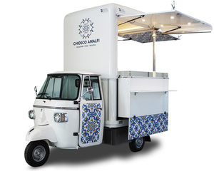 รถเทรลเลอร์ไฟฟ้า Piaggio APE ใช้งานกลางแจ้งรถสามคันรถพ่วงลากอาหารสำหรับขายปลีกสำหรับสุนัขร้อนและไอศครีมรถบรรทุกใช้ - Product Image 4