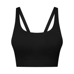 New 2024 Trending Gym Fitness Womens Sports Bra Longline Wirefree <b>Padded</b> Recycled Sports Bra for Women - Product Image 3