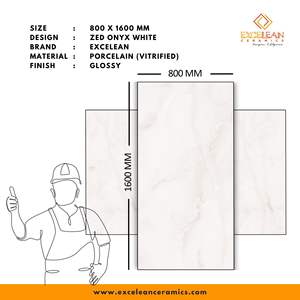 Fábrica de azulejos indios Diseño de ónix blanco Carreaux Pisos Azulejoz Porcelanato Porcelana 80X160 CM Piso Cerámica brillante Sin humedad - Product Image 2