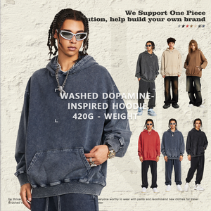 Sudaderas con Lavado Ácido al por Mayor para Hombre, Diseño Personalizado, Estilo Vintage, 100% Algodón, Tejido de Punto Holgado, Ajuste Invernal - Product Image 2