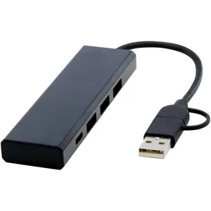 Hub USB Rise in alluminio riciclato, gadget ecologici - Product Image 1