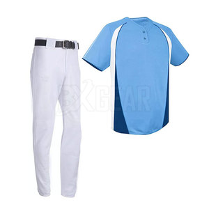 100% poliéster conjunto completo uniforme de béisbol personalizado para hombres incluyendo Jersey y pantalón en color personalizado - Product Image 1