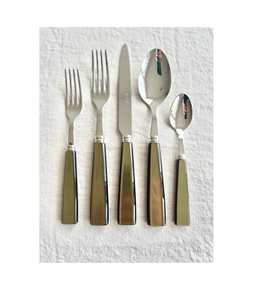 Hot <b>Sales</b> Stainless Steel With Resin handle Flatware Cutlery <b>Set</b> Mirrored steel <b>for</b> Hotel & Tabletop Best Quality Flatware <b>Sets</b> - Product Image 5